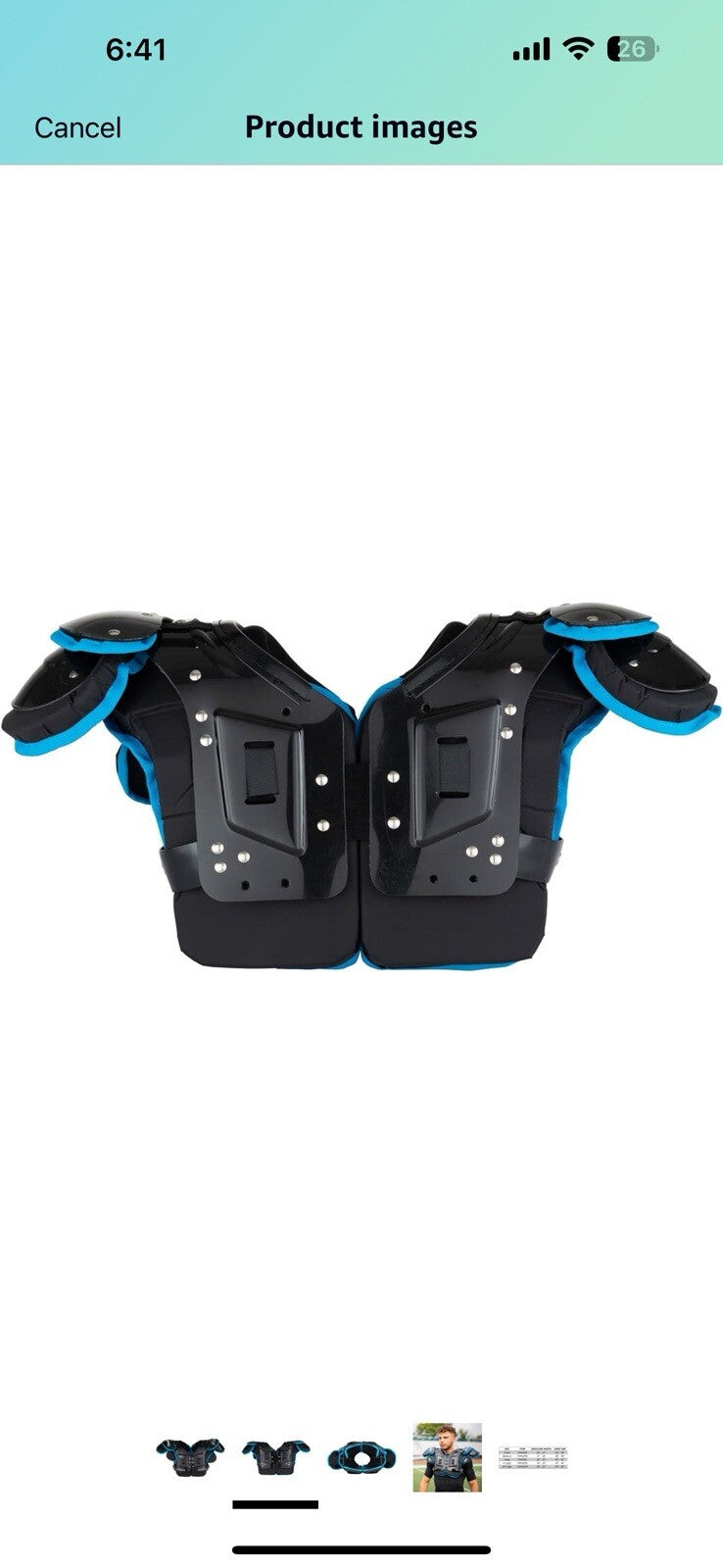 Champro Gauntlet Skill Football Shoulder Pads Size Small