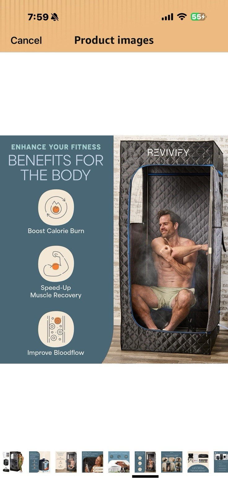 LifePro Revivify Portable Sauna Box – at Home Sauna Tent with Adjustable
