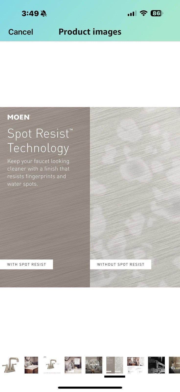 Moen Ronan Spot Resist Brushed Nickel Two-Handle 4 in. Centerset