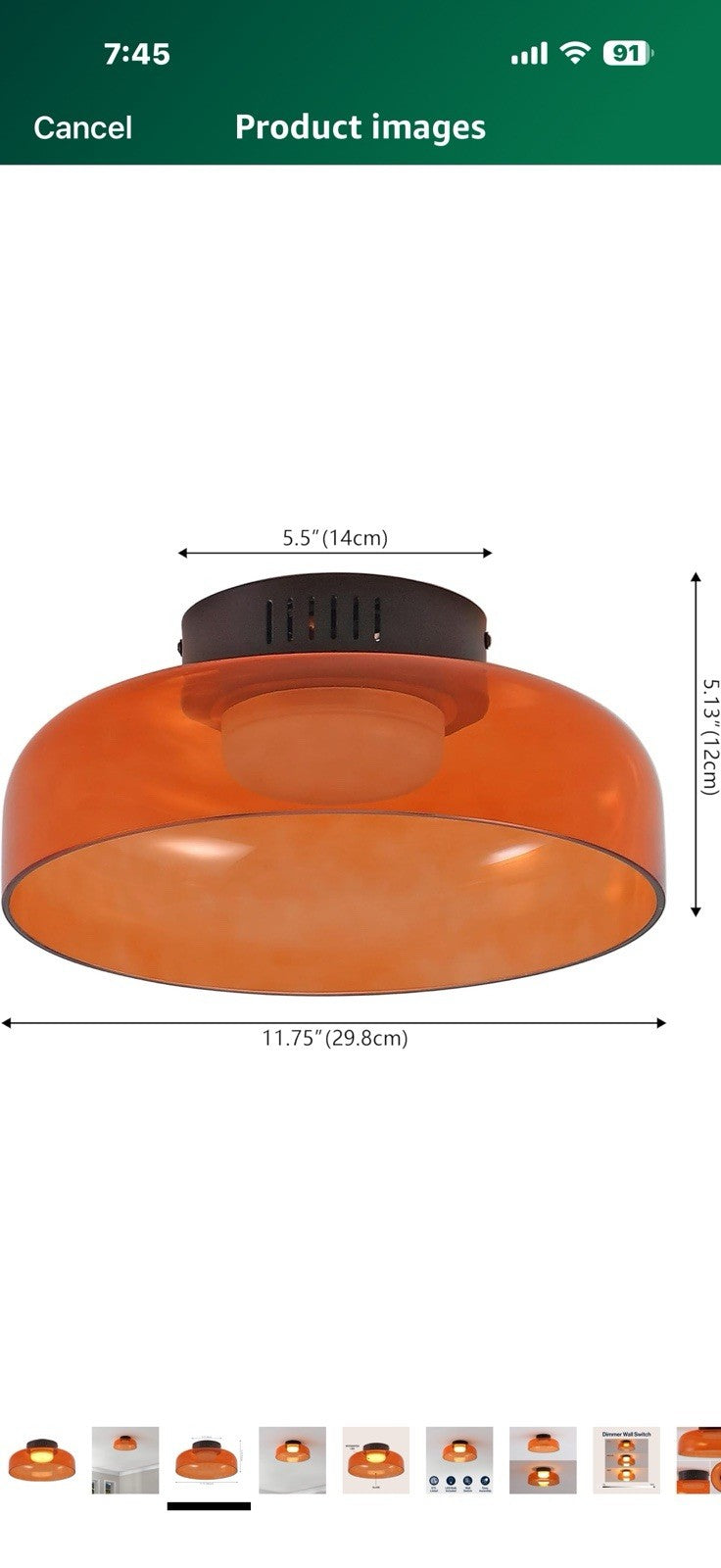 JONATHAN Y JYL7153A Kalmar 12" Modern Minimalist Iron/Glass Dimmable 