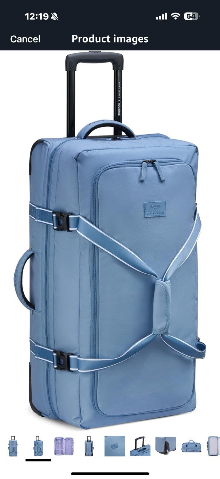 florence by mills Women's Two Wheel Rolling Travel Duffle Bag