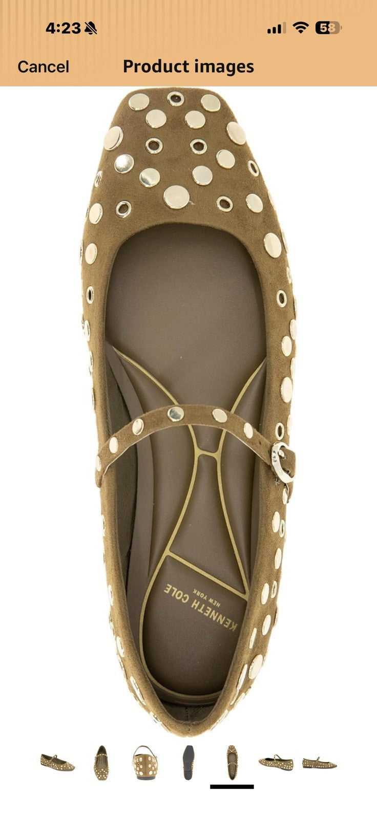 Kenneth Cole New York Women's Jasper Stud Mary Jane Flat