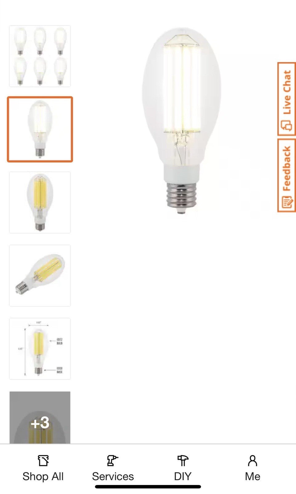 Westinghouse 5269020 54 Watt (320 Watt HID Equivalent) ED32 Daylight