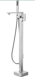 Freestanding Bathtub Faucet, Floor Mount Tub Filler, High Flow Brass