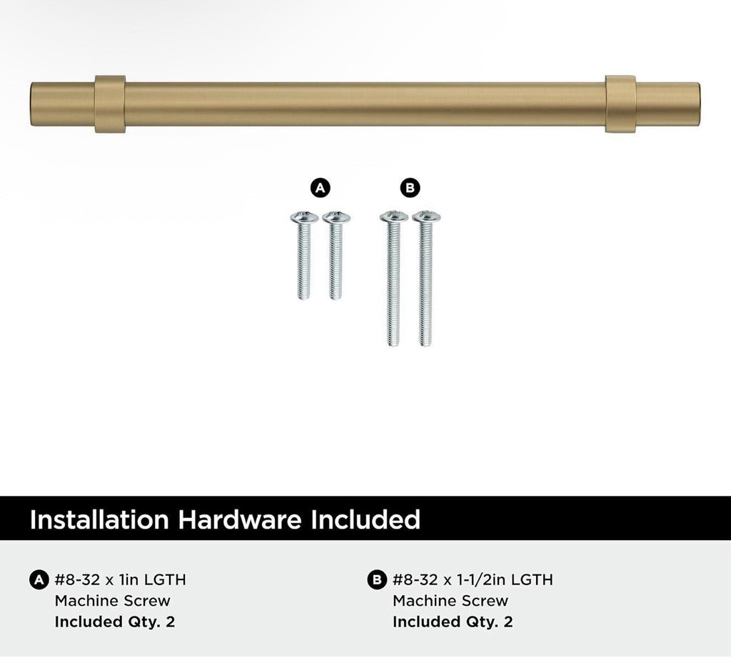 Amerock Central 6-5/16 inch (160mm) Center-to-Center Champagne