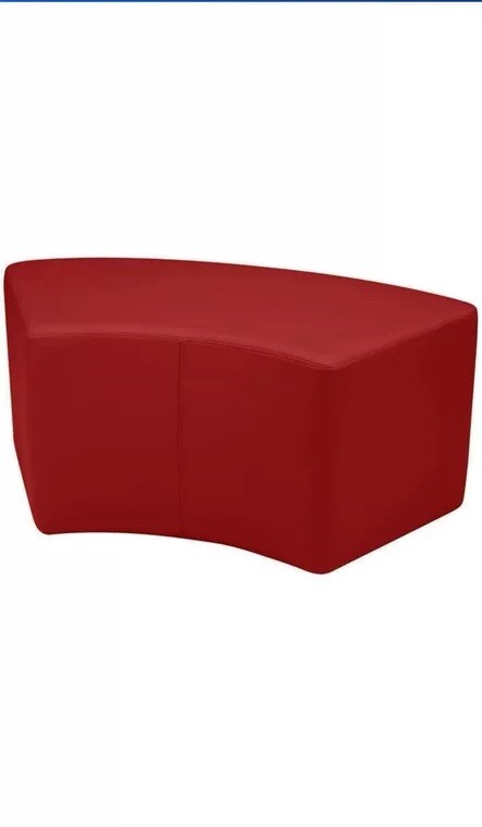 FDP Pro Series S-Curve Ottoman Stool - Hand Upholstered Ottoman