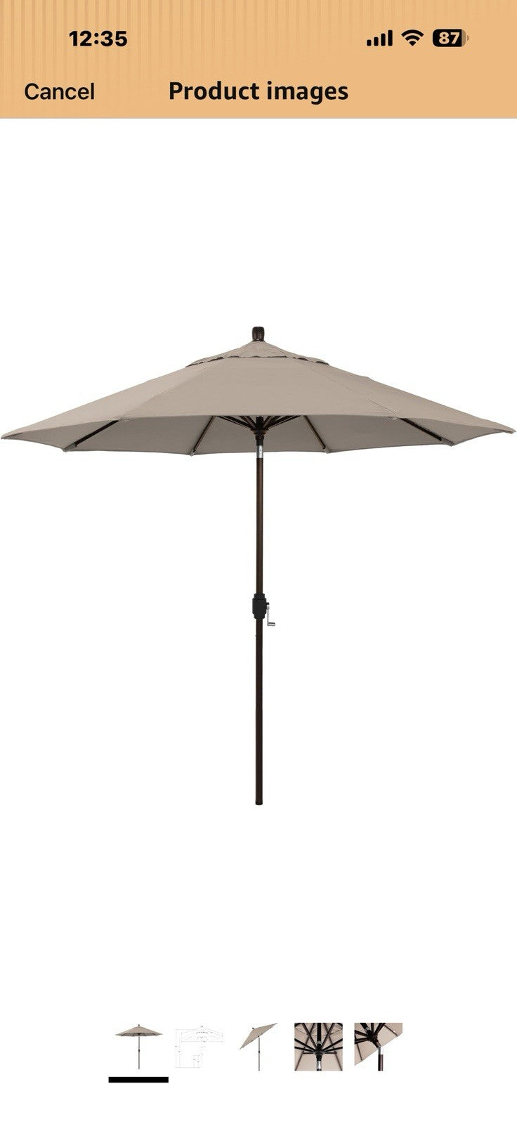 California Umbrella 12-Year-Non-Fading, 9Ft Premium Sunbrella Patio 