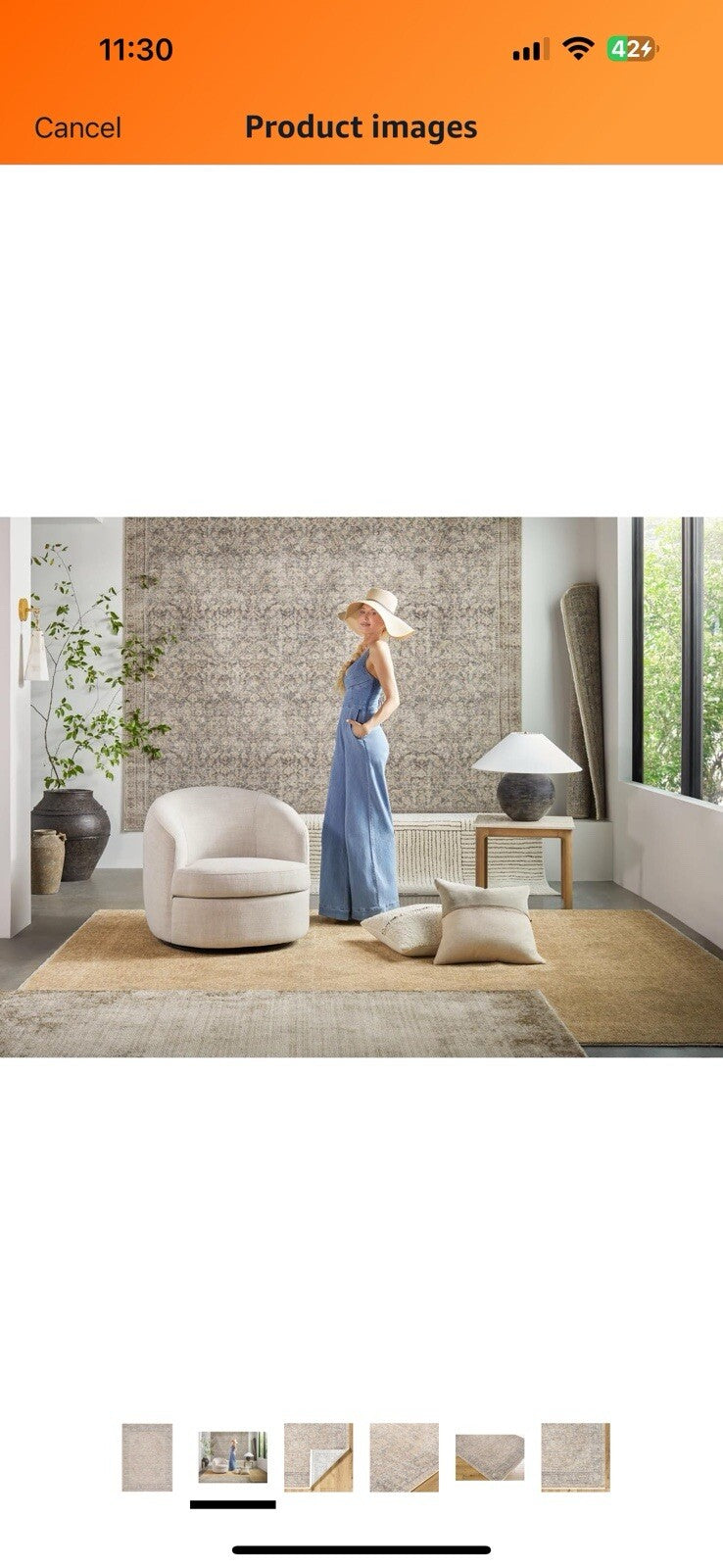 Livabliss x Galey Alix Maria Elena III Vintage Medallion Area Rug, 7'10" x 10
