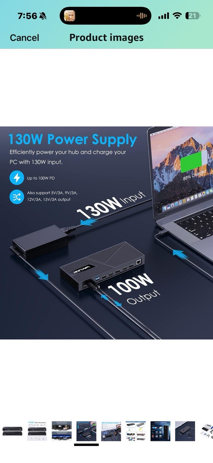 WAVLINK USB C Triple Monitor Docking Station 13-in-1 Displaylink