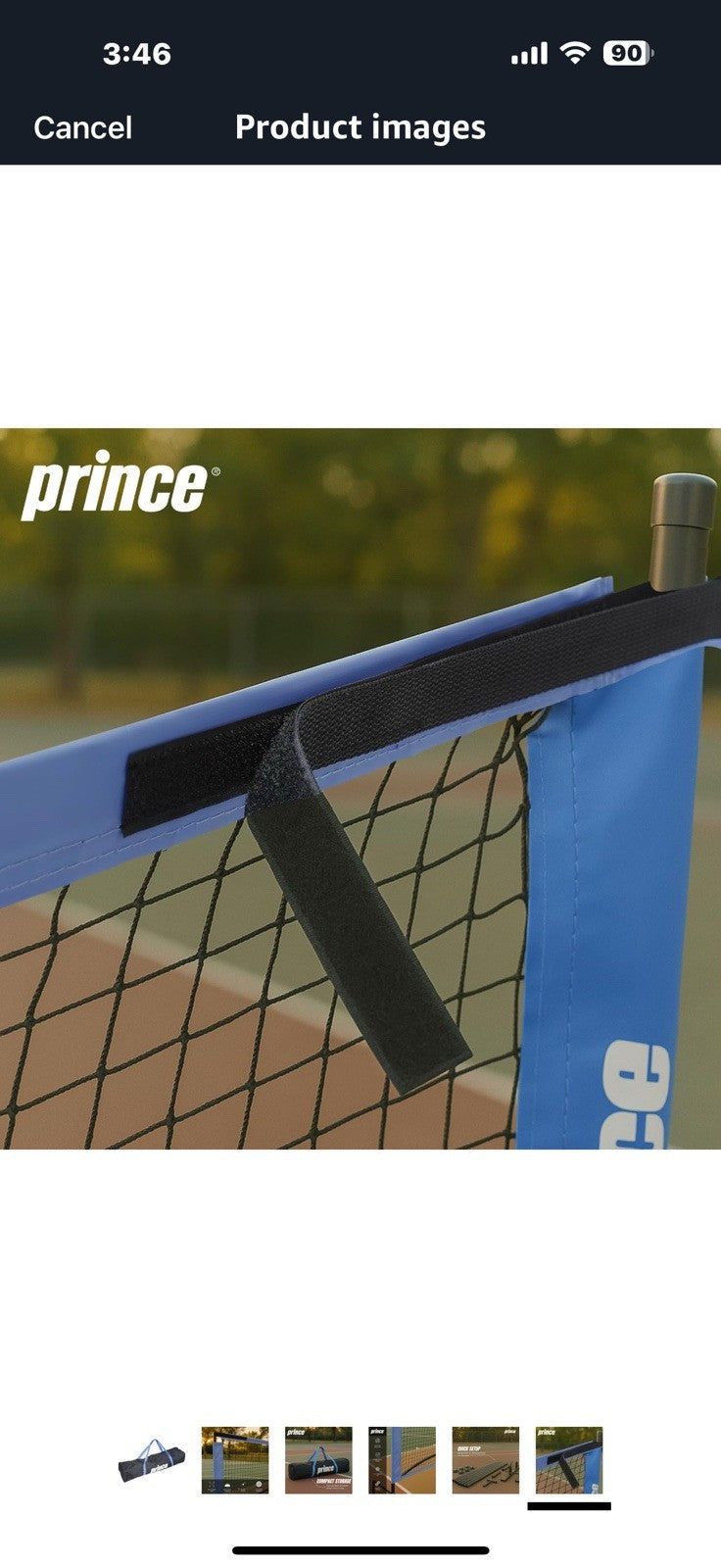 Prince - Full Court Pickleball Net + Wheels, Easy to Transport, Ideal