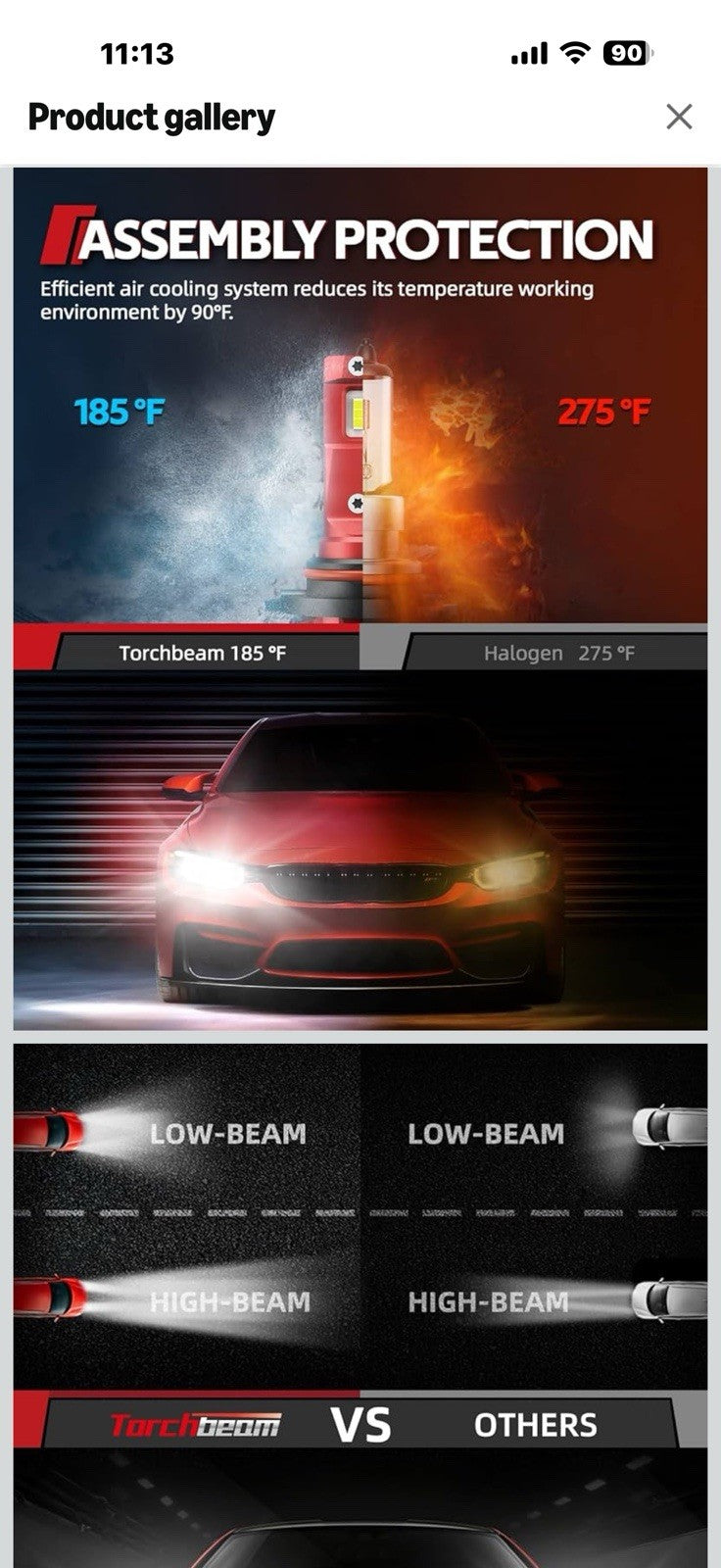 Torchbeam 2026 9007 LED Bulb Lights Kit, 64000LM 10X Brightener,