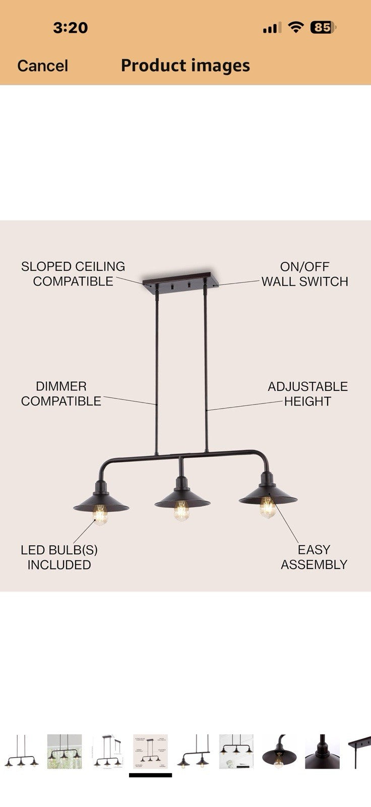 JONATHAN Y JYL1113A Cade 34.25" 3-Light Metal Farmhouse Industrial