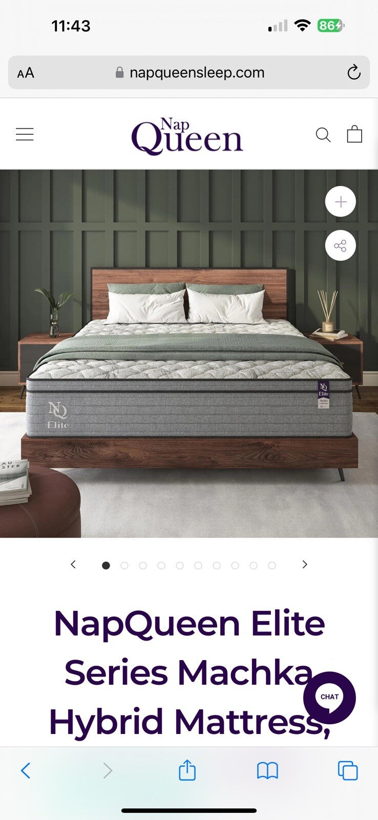 NapQueen Twin , 12 Inch,Elite Series Machka Hybrid Mattress