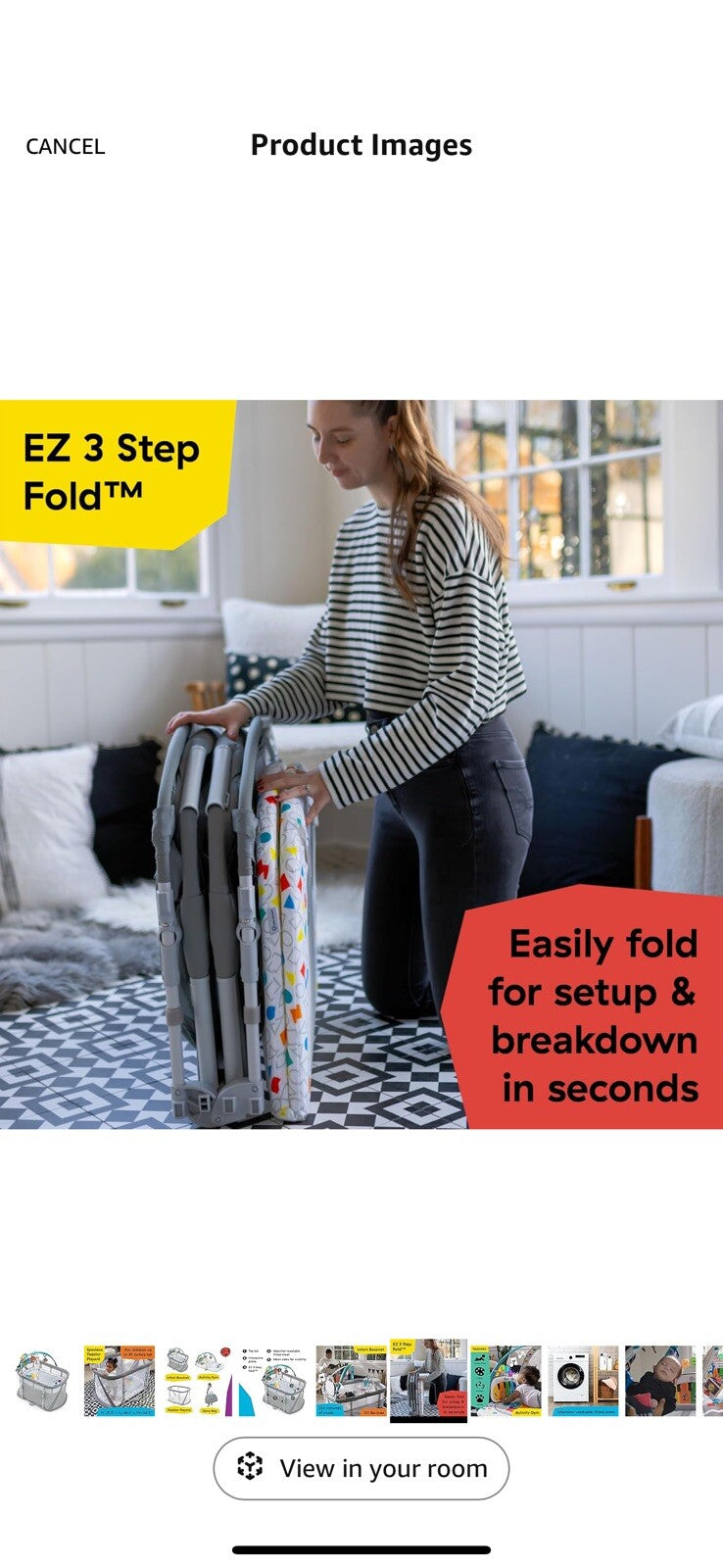 Baby Einstein Kick & Snooze 3-in-1 Foldable Playard