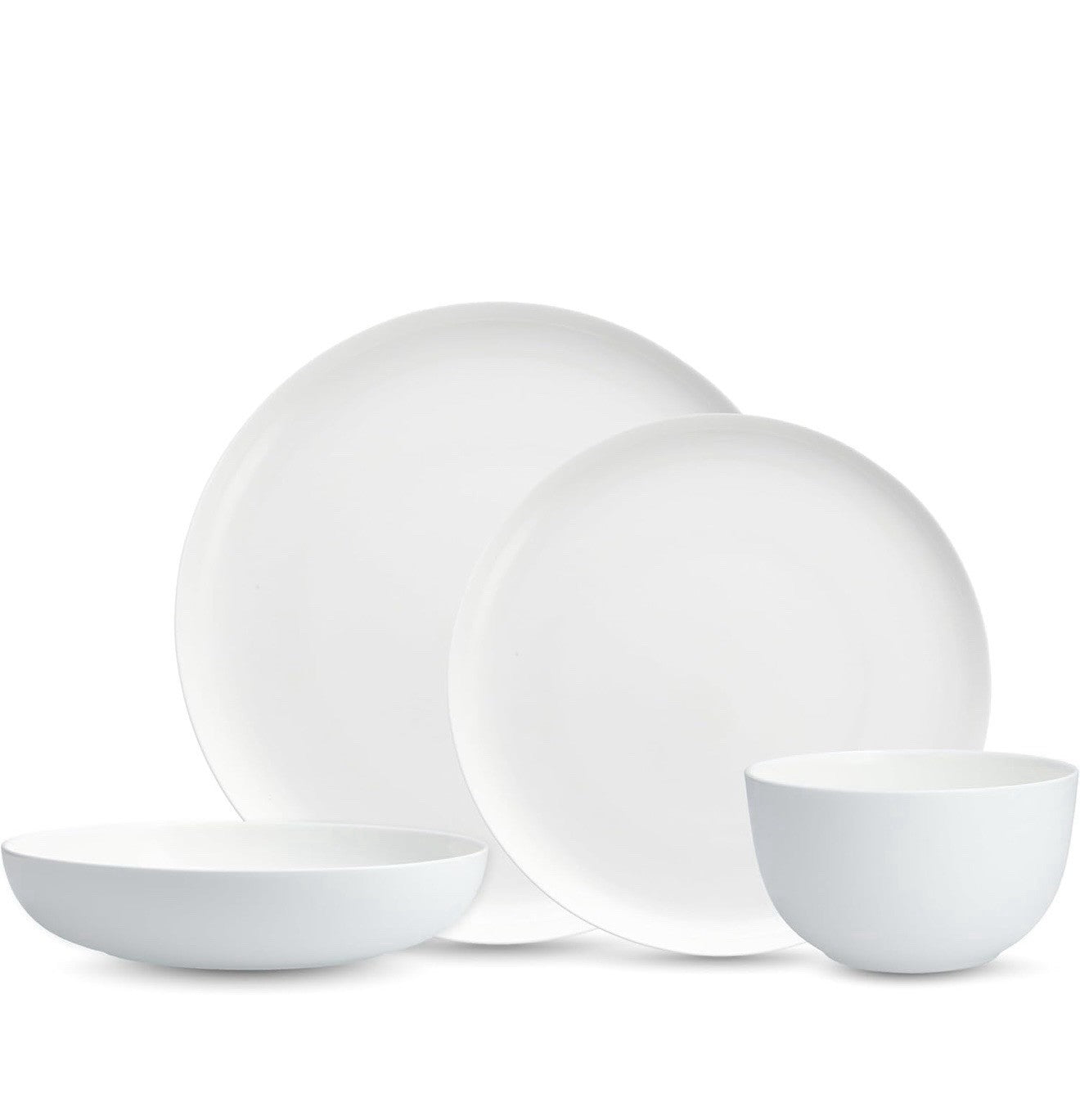 Eater x Zwiesel Fortessa Forma Fine China, 16 Piece Dinnerware Set