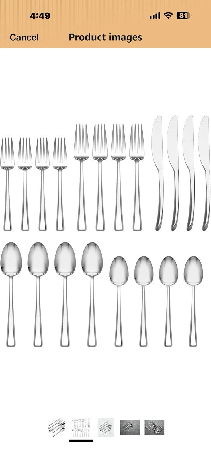 Oneida 898320 Maxine Mirror 20-Piece Flatware Set