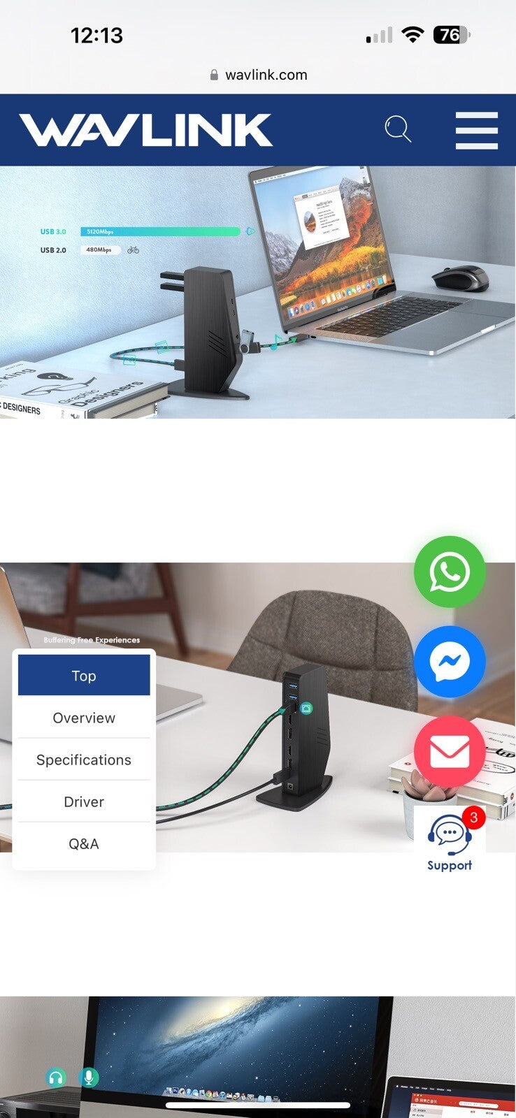 WAVLINK USB C Docking Station