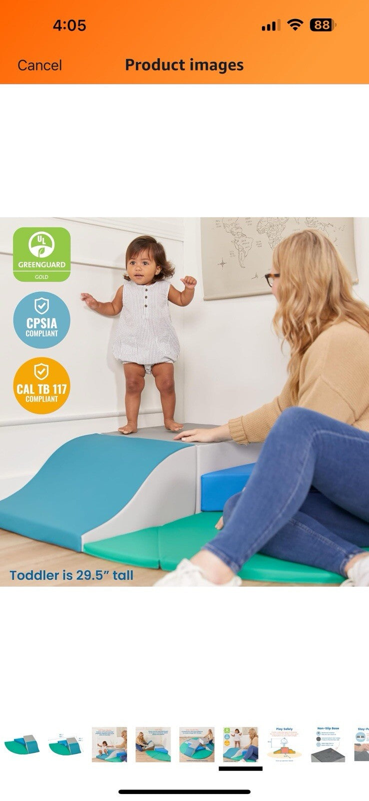 ECR4Kids SoftZone Adventurer's Summit Slide, Corner Climber, Contemporary