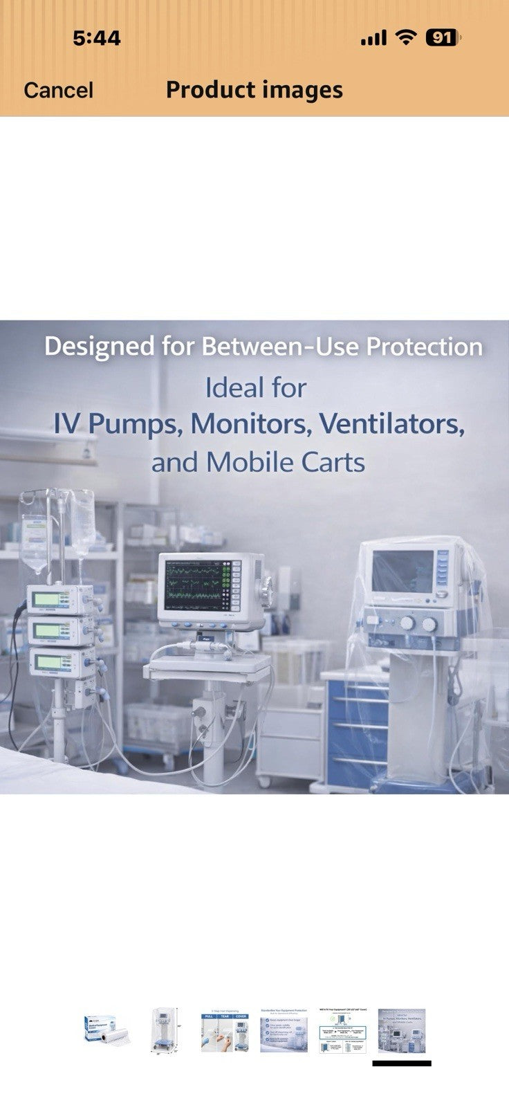 MABIS Disposable Medical Equipment Covers on Roll, Protective Dust
