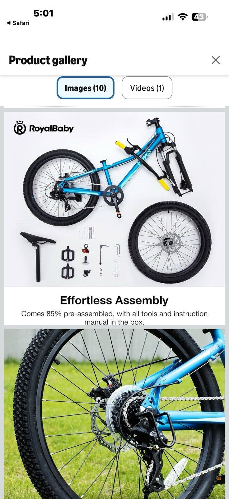 RoyalBaby Kids Mountain Bike Aluminium 20/24 Inch MTB Sports Bicycle, 