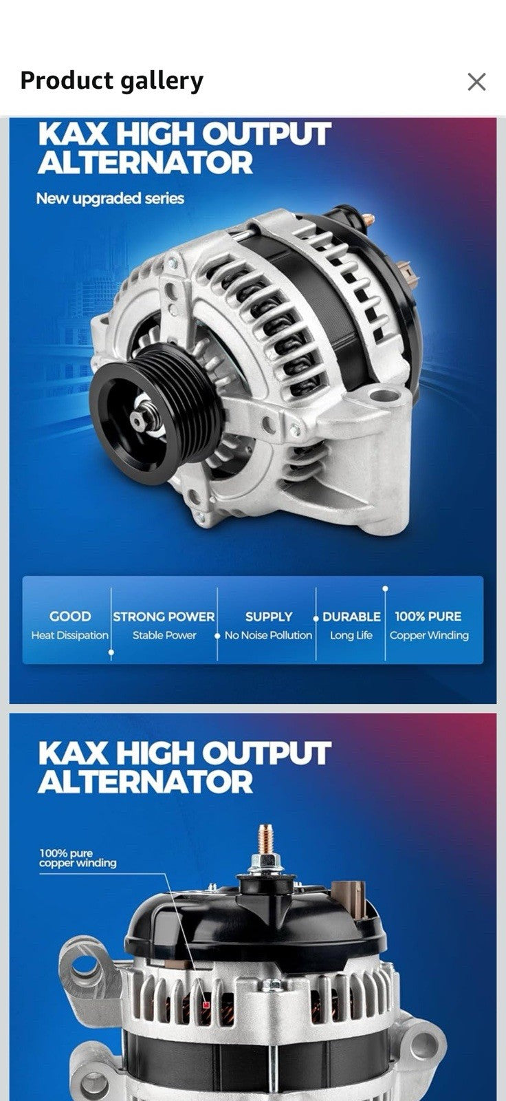KAX Alternator 13876N Compatible with 2001–2006 Jeep Wrangler 4.0L | 