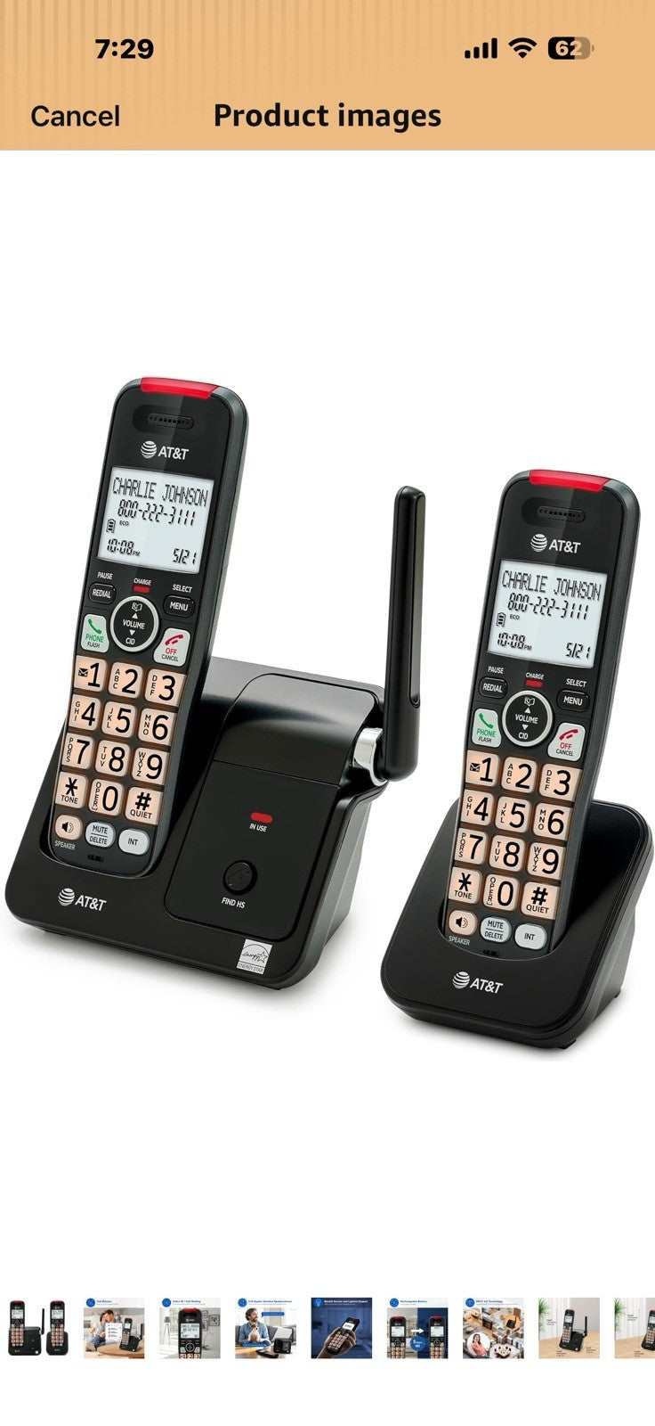 AT&T EL2131-21 2-Handset DECT 6.0 Cordless Phone with Call Blocker