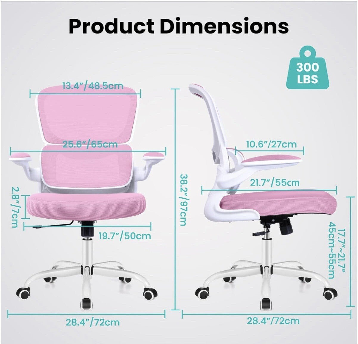 Razzor Ergonomic Desk Chair with Lumbar Support and Adjustable Armrests,