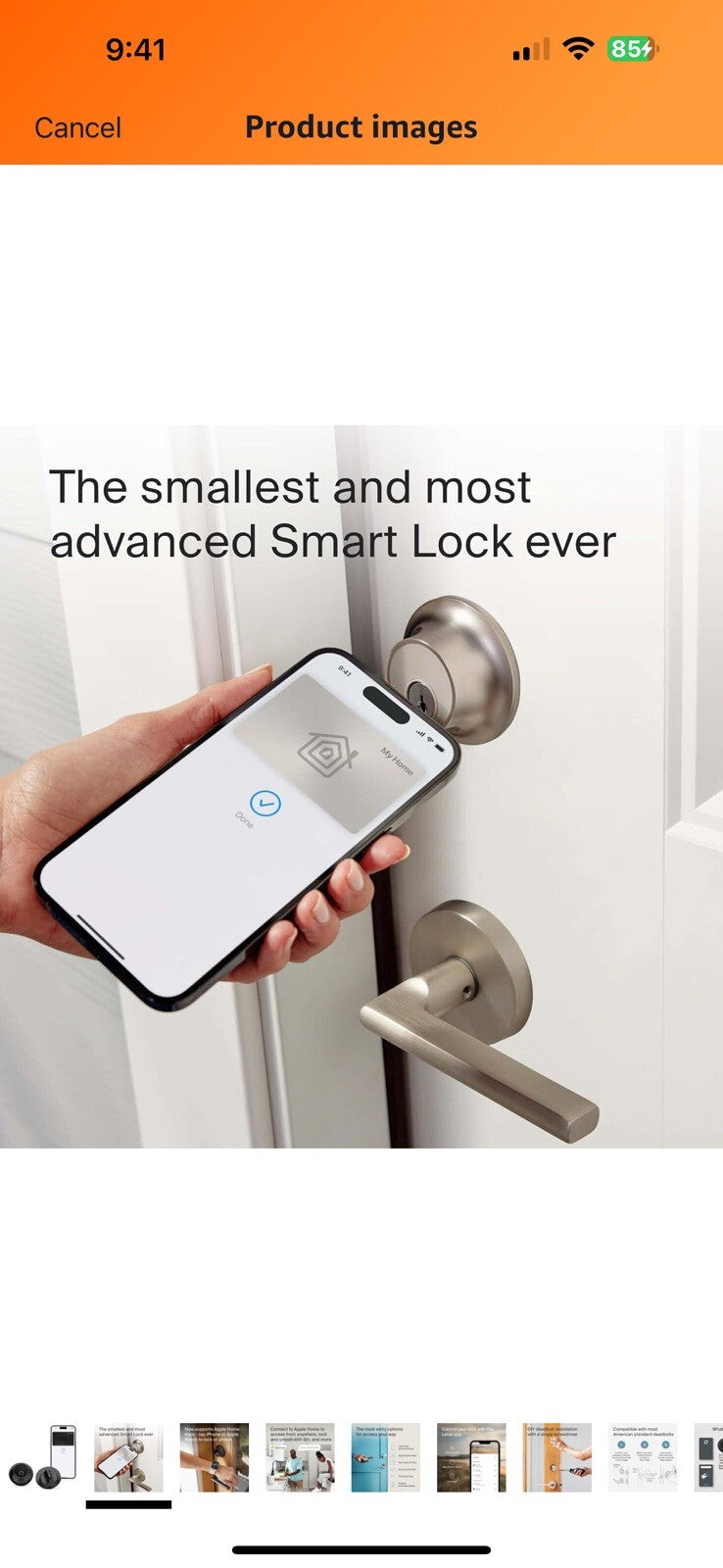 Level Lock+ Smart Lock - World's Smallest Smart Lock Plus Apple Home Keys