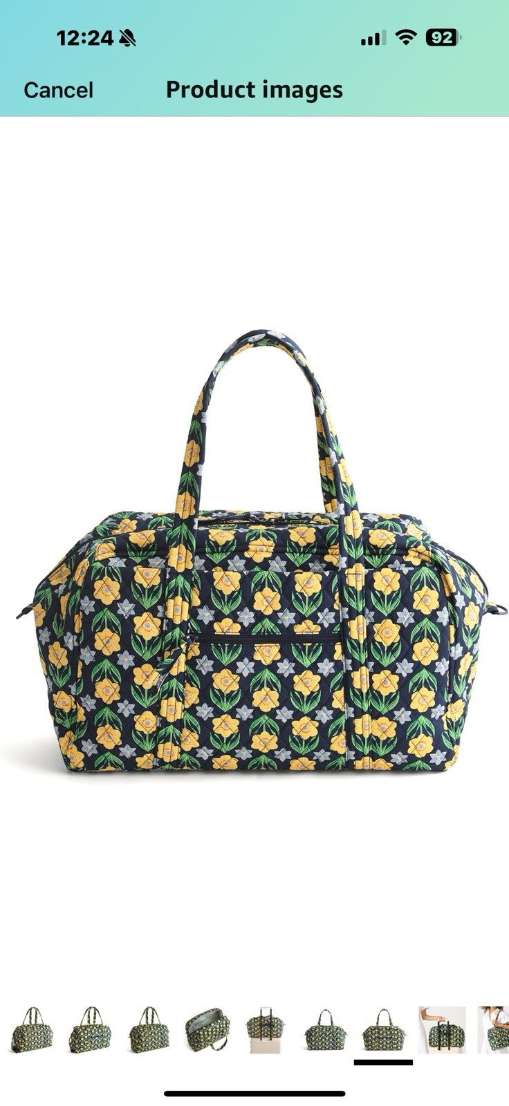 Vera Bradley Premium Cotton Miramar Weekender, Daffodils