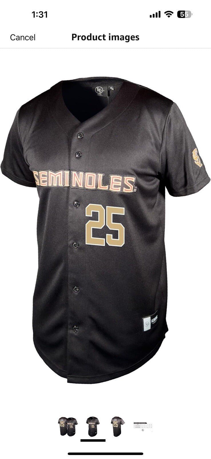 NCAA Mens Florida State Seminoles Baseball X Large