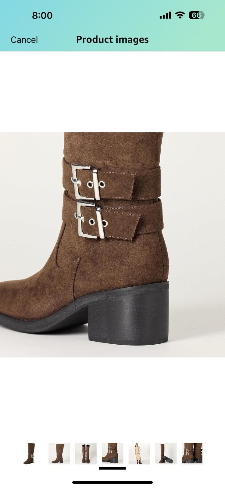 The Drop Women's Sage Tall Biker Boot with Buckles 8.5