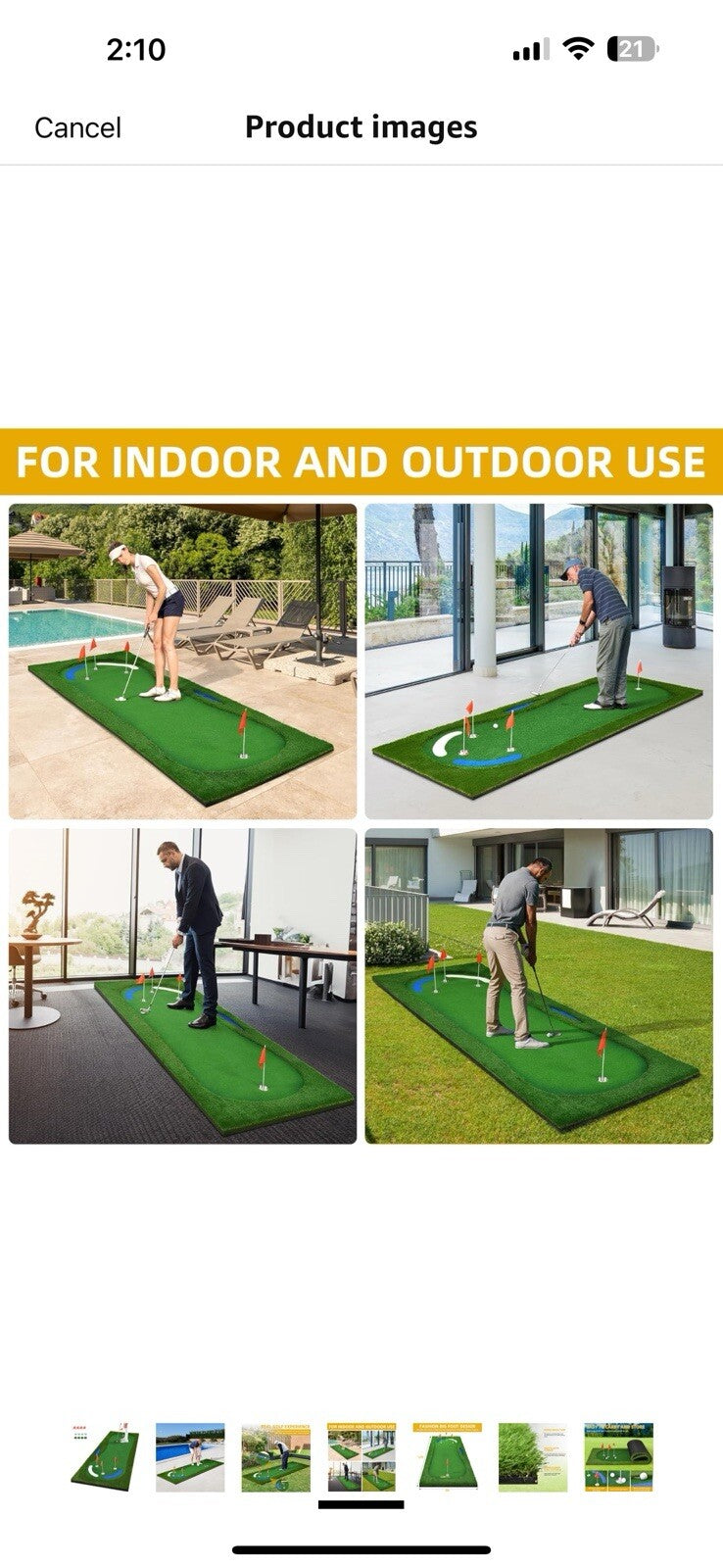 DWVO Golf Putting Green Indoor/Outdoor, 5X12ft Upgraded Golf Turf Practice 