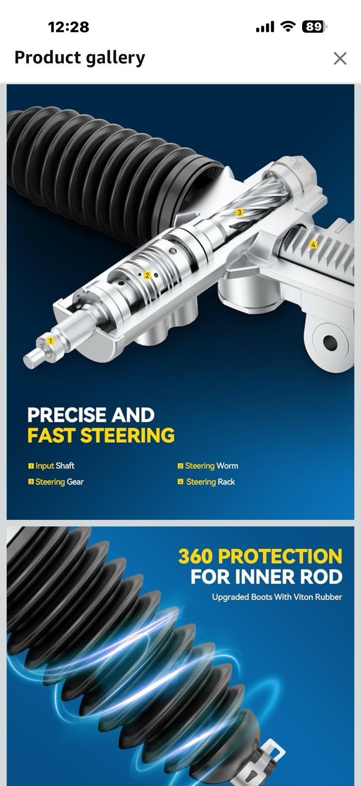 PHILTOP Power Steering Rack and Pinion Compatible with Chevy Colorado 