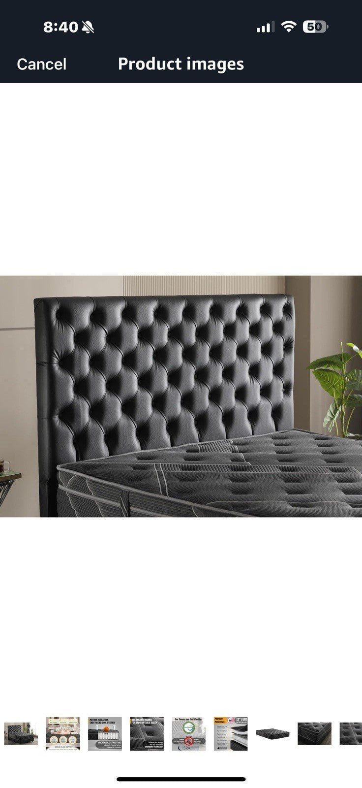 Ottomanson Twin 13" Luxury Black vSilver Eurotop Mattress