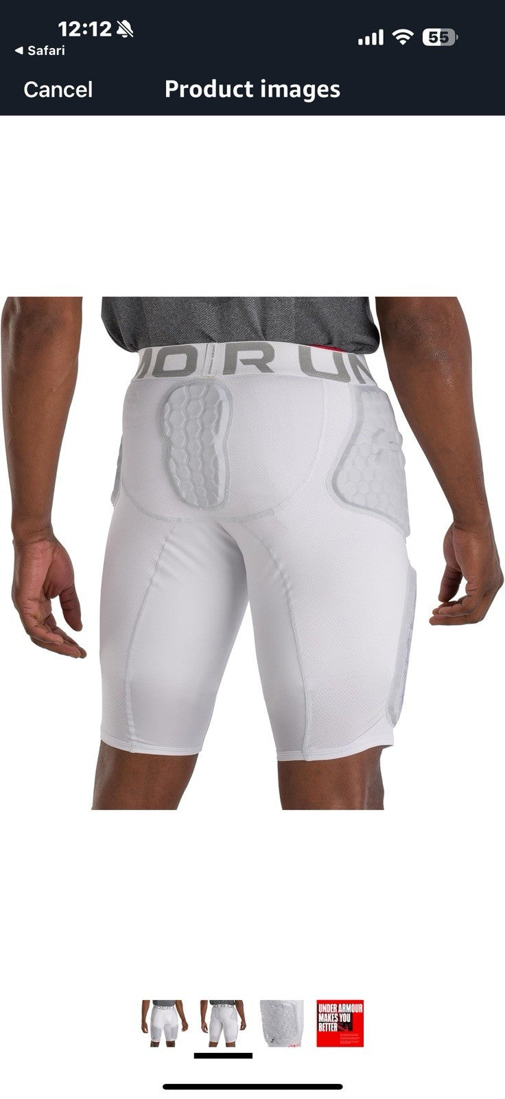 Under Armour Pro 5-Pad Men's Football Girdle Pant Large 