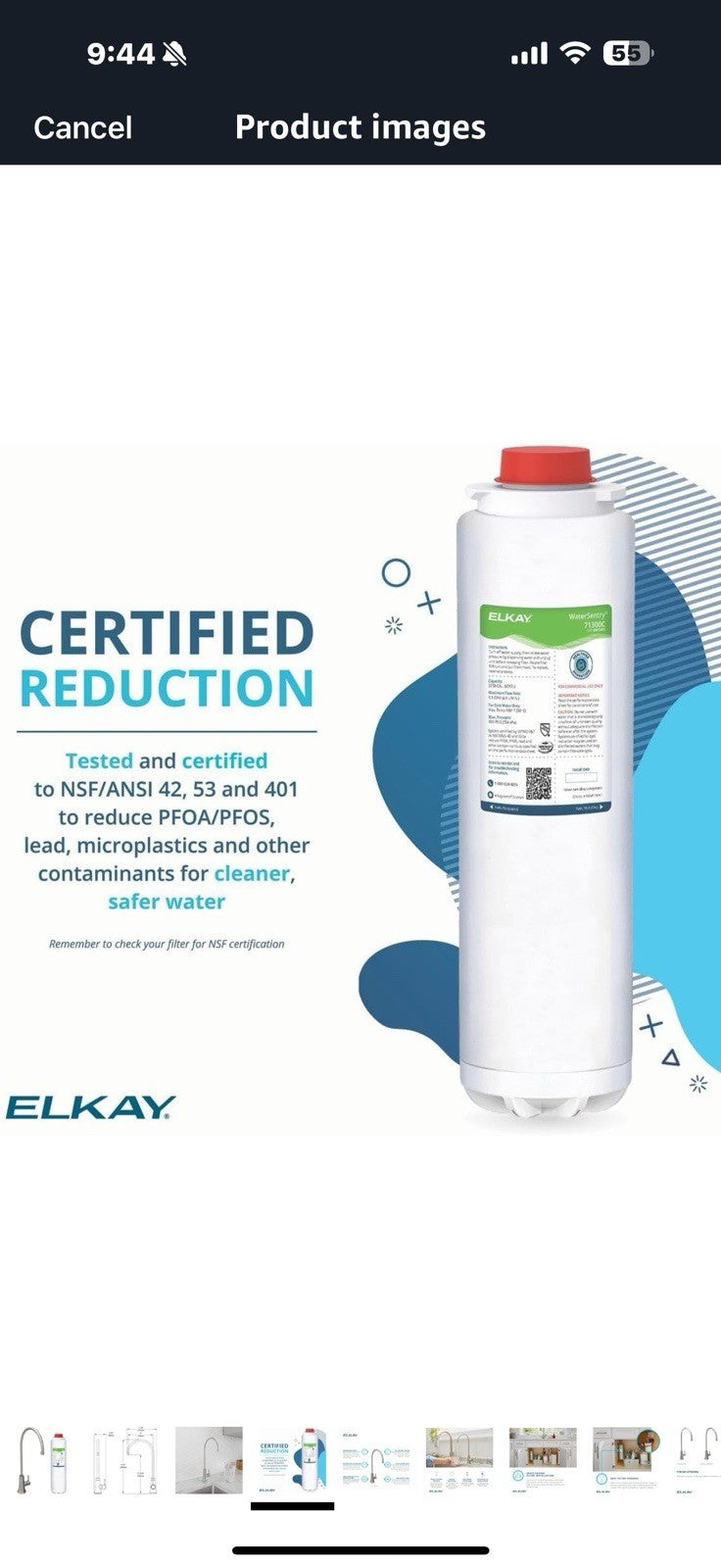Elkay LKAV71FLS Avado Drinking Water Faucet Lustrous Steel w/71300C