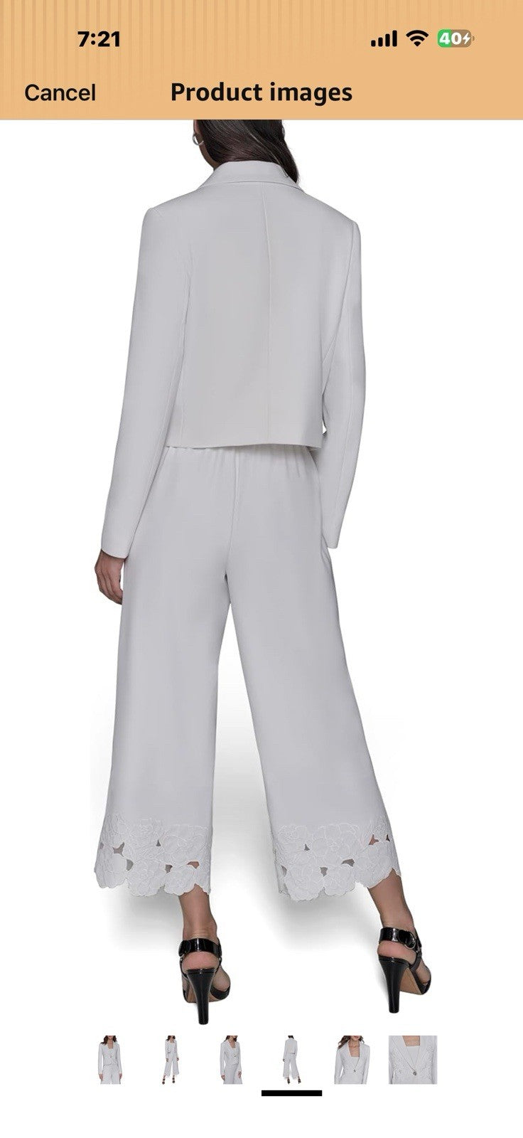 KARL LAGERFELD womens Cropped Long Sleeve Jacket