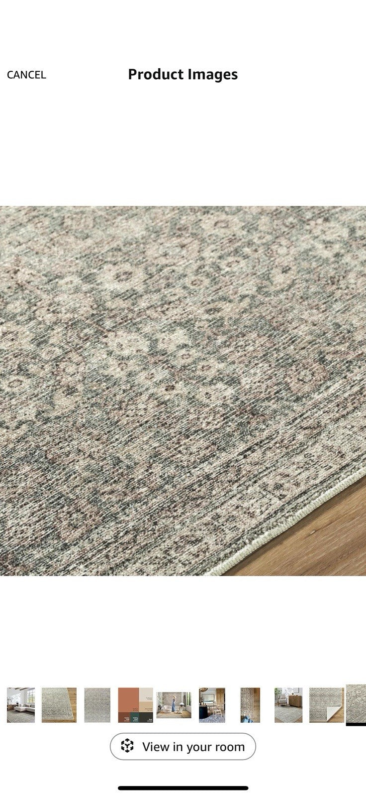 Livabliss x Galey Alix Collins Avenue III Vintage Damask Area Rug, 7'9" x 10'