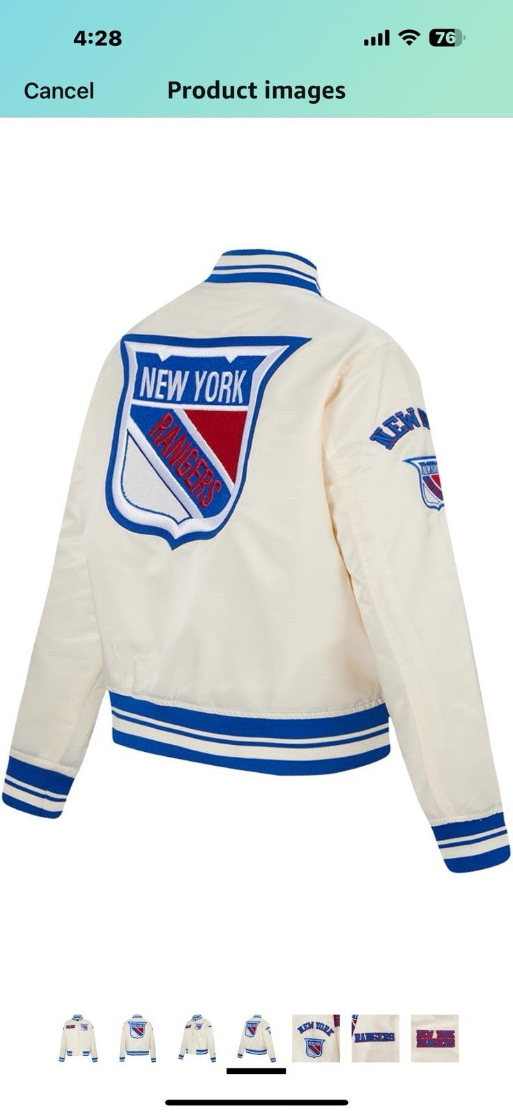 Womens NHL Retro Classics Satin Jacket Large 