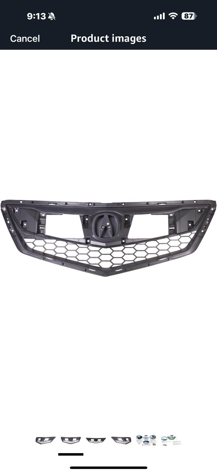 Front Grille Fits for 2016-2018 Acura RDX, ABS Replacement Bumper Grill for 