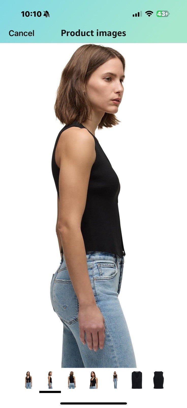 HUDSON Women's Sleeveless V-Neck Sweater Size medium