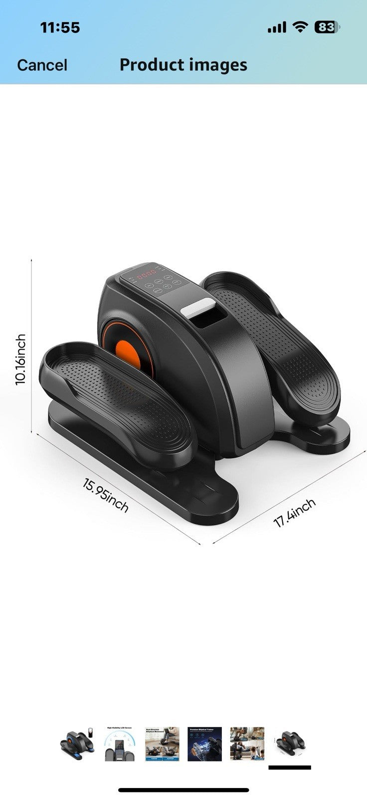 Sweetcrispy Mini Under-Desk Elliptical Machine – Silent, Space-Saving Pedal