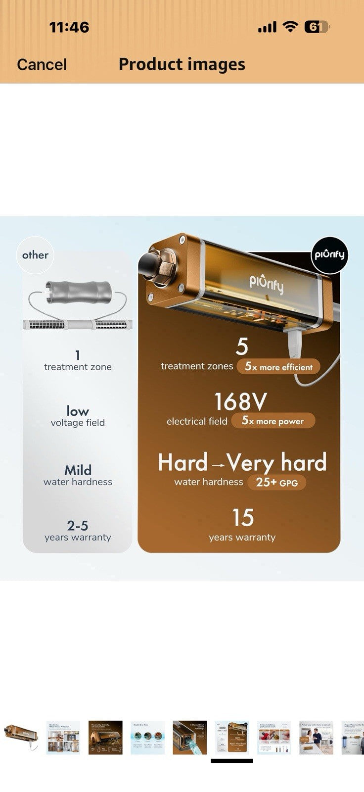 in-Line Whole House Electronic Water Descaler System for All Hardness 