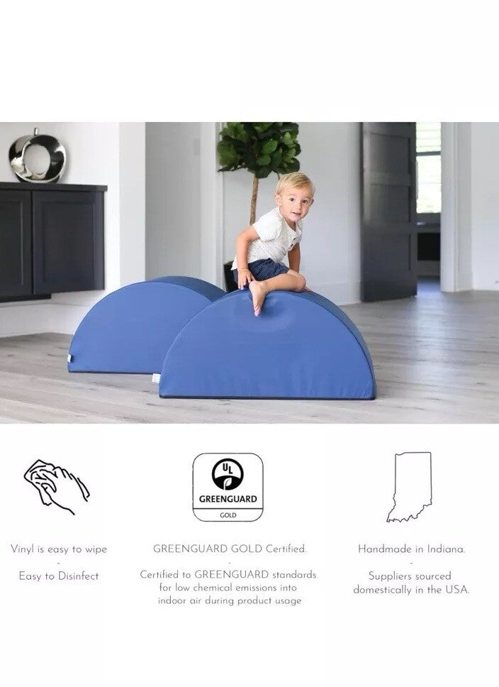  Blocksy + Kids Couch, Indoor Foam Playset, 6 Piece Soft Toddler 