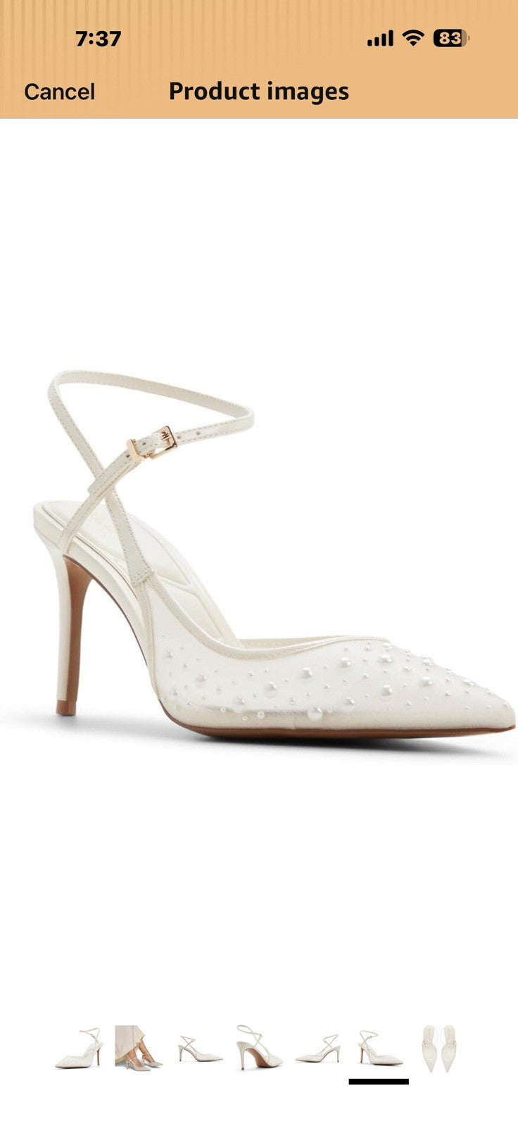 ALDO Womens Kymmberly Pearl Mesh Asymmetrical Stiletto Pump Size 11