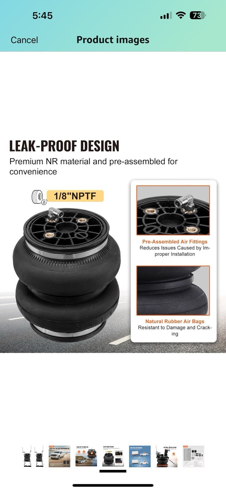 VEVOR Air Bag Suspension Kit, Air Springs Suspension Bag Kit 2011-2019 Chevrole