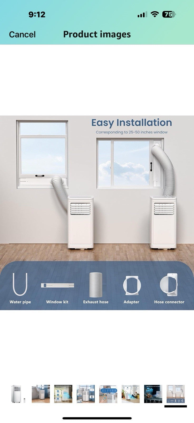 ZAFRO Portable Air Conditioners, 10000 BTU, 3 in 1 Portable AC Unit with Window