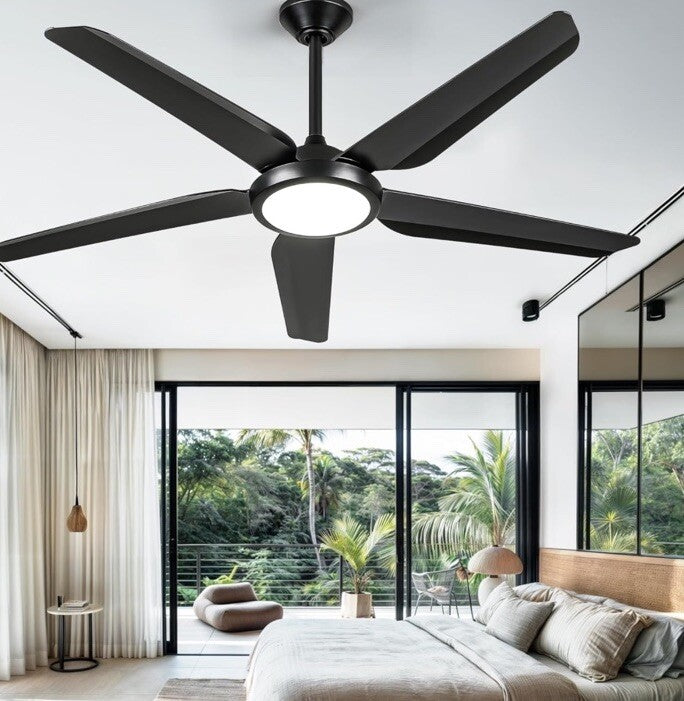 DWVO Ceiling Fan with Light, 54" Ceiling Fan with Remote, Tri-Color Temperature,