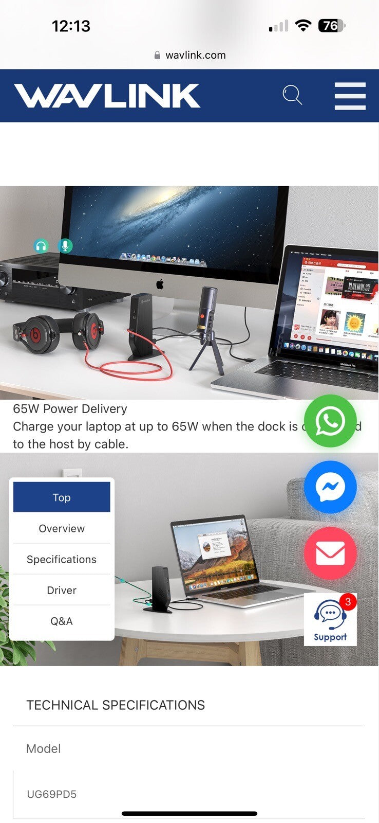 WAVLINK USB C Docking Station