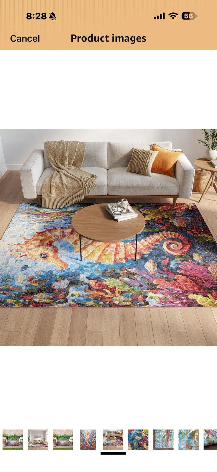 Nourison Home Color Splash Multicolor 5'3" x 7'3" Area Rug - Easy Clean,